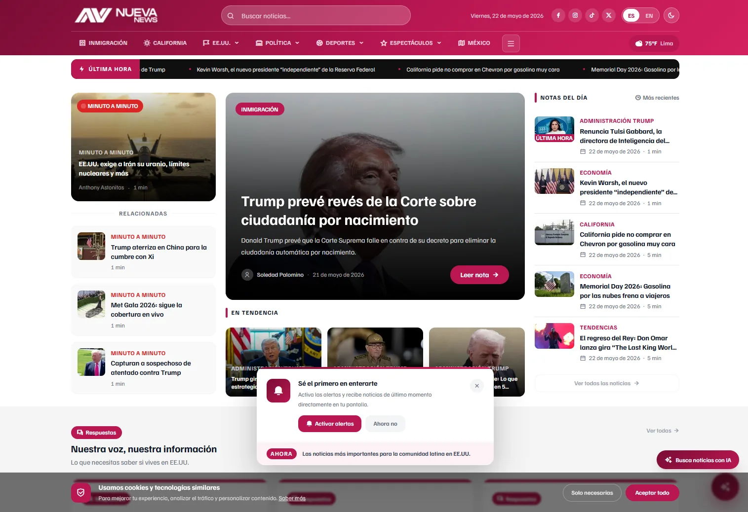 Diseño web y app móvil bilingüe Nueva News — caso de estudio Asto Studio